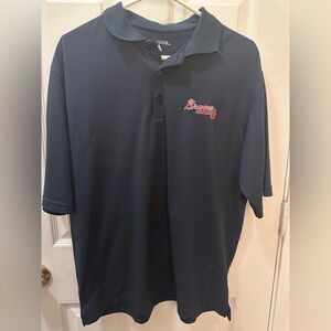 Like Brand New -Medium- Antigua Navy Polo Atlanta Braves Script Logo